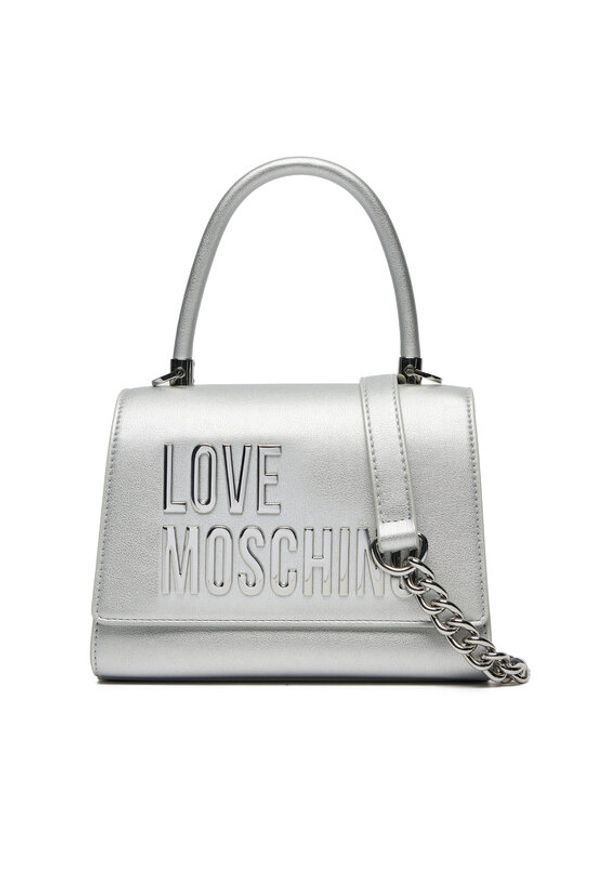 Love Moschino - LOVE MOSCHINO Torebka JC4024PP1MKD196B Srebrny. Kolor: srebrny. Materiał: skórzane