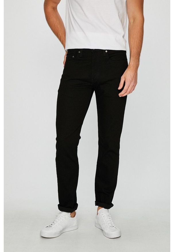 Levi's® - Levi's - Jeansy 502. Okazja: na spotkanie biznesowe. Kolor: czarny. Wzór: aplikacja. Styl: biznesowy
