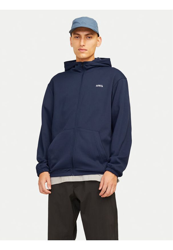 Jack & Jones Bluza Basic 12261373 Granatowy Regular Fit. Kolor: niebieski. Materiał: syntetyk