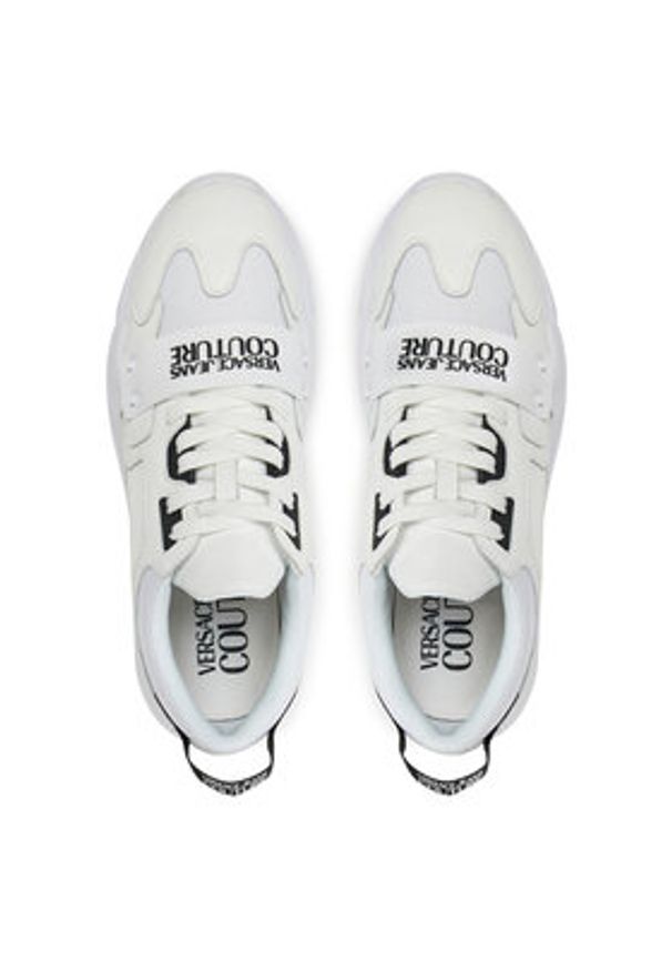 Versace Jeans Couture Sneakersy Speedtrack 77YA3SC4 Biały. Kolor: biały. Materiał: skóra