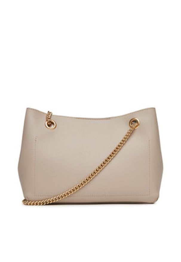Calvin Klein Torebka Minimal Monogram Shoulde LV04F3205G Beżowy. Kolor: beżowy. Materiał: skórzane