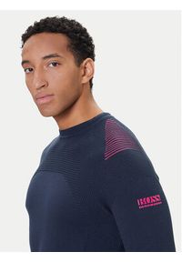 BOSS - Boss Sweter Rowin 50427754 Granatowy Regular Fit. Kolor: niebieski. Materiał: bawełna