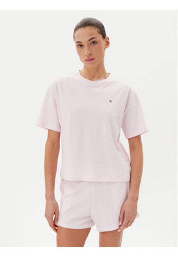 TOMMY HILFIGER - Tommy Hilfiger Piżama UW0UW05912 Różowy Regular Fit. Kolor: różowy. Materiał: bawełna