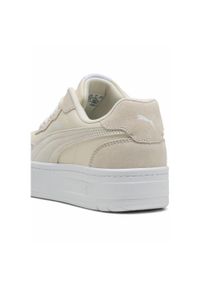 Puma - Damskie sneakersy Court Lally Skye z zamszu PUMA Frosted Ivory White. Kolor: biały. Materiał: zamsz. Sport: tenis