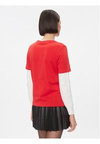 Vila T-Shirt 14090227 Czerwony Regular Fit. Kolor: czerwony. Materiał: bawełna #3