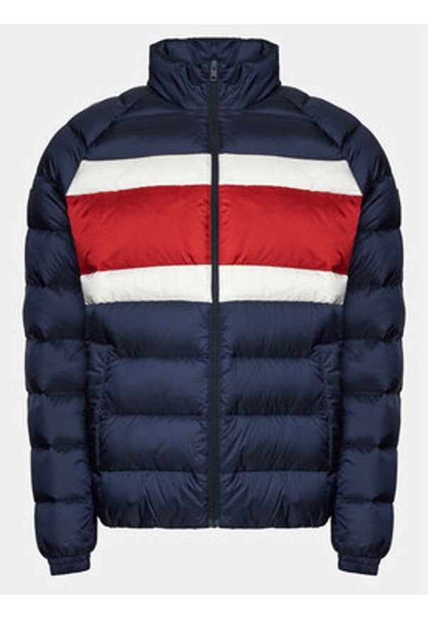 Tommy Jeans Kurtka puchowa DM0DM18012 Granatowy Regular Fit. Kolor: niebieski. Materiał: syntetyk