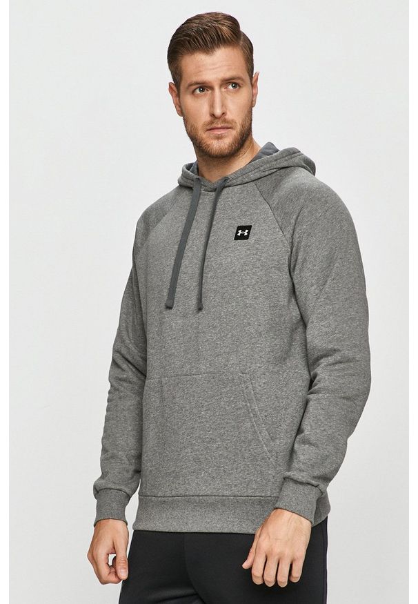 Under Armour - Bluza. Okazja: na co dzień. Typ kołnierza: kaptur. Kolor: szary. Długość rękawa: raglanowy rękaw. Styl: casual