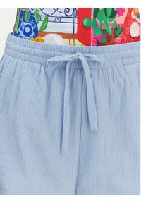 Seafolly Szorty materiałowe Crinkle 55429-SH Błękitny Regular Fit. Kolor: niebieski. Materiał: bawełna #4