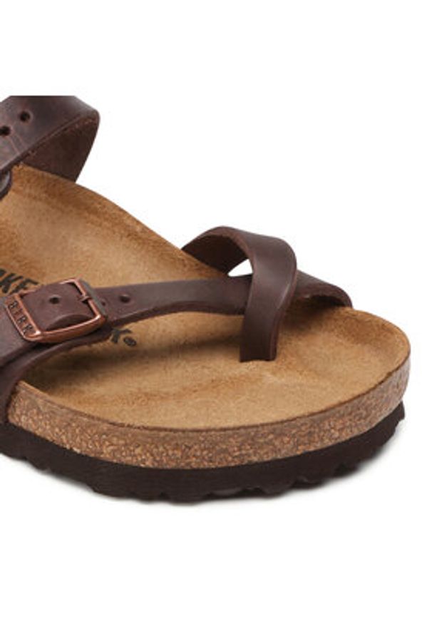 Birkenstock Japonki Mayari 0171321 Brązowy. Kolor: brązowy. Materiał: nubuk, skóra