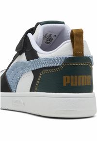 Puma - Dziecięce sneakersy Rebound V6 Low Run Fun PUMA. Kolor: zielony, czarny, niebieski, wielokolorowy. Sezon: lato. Sport: bieganie