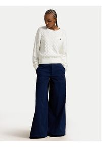 Polo Ralph Lauren Sweter 211A96245003 Biały Relaxed Fit. Typ kołnierza: polo. Kolor: biały. Materiał: bawełna #4