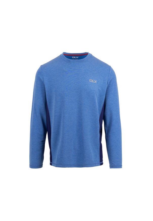 TRESPASS - Męska Koszulka Z Długim Rękawem Charlie. Kolor: niebieski. Długość rękawa: długi rękaw. Długość: długie. Sport: turystyka piesza