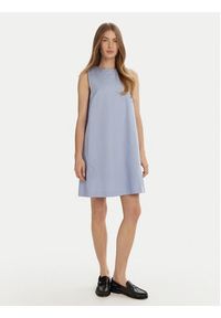 Weekend Max Mara Sukienka codzienna Racer 2515221102 Błękitny Regular Fit. Okazja: na co dzień. Kolor: niebieski. Materiał: bawełna. Typ sukienki: proste. Styl: casual #5