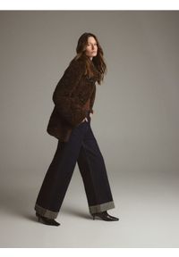 Reserved - Kurtka ze sztucznego baranka - brązowy. Kolor: brązowy #1