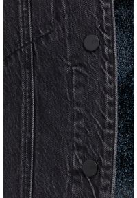 Miss Sixty Kurtka jeansowa kolor czarny przejściowa. Kolor: czarny. Materiał: jeans #2