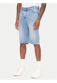 Tommy Jeans Szorty jeansowe Ryan DM0DM21855 Niebieski Slim Fit. Kolor: niebieski. Materiał: bawełna