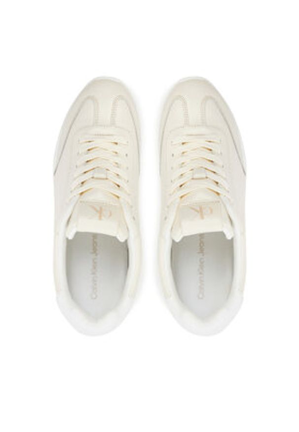 Calvin Klein Jeans Sneakersy Low Profile Runner YW0YW01751 Écru. Materiał: skóra