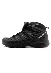 salomon - Buty trekkingowe męskie Salomon X Ultra Pioneer Mid Gtx Gore-tex. Wysokość cholewki: za kostkę. Zapięcie: sznurówki. Kolor: czarny. Materiał: materiał. Szerokość cholewki: normalna. Technologia: Gore-Tex. Sport: turystyka piesza