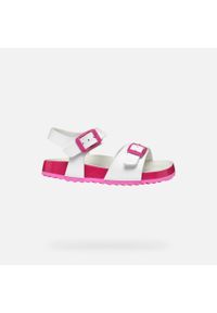 Sandały Geox Model J Adriel Girl Kolor Biały. Kolor: różowy, biały, wielokolorowy. Materiał: tkanina. Sezon: lato