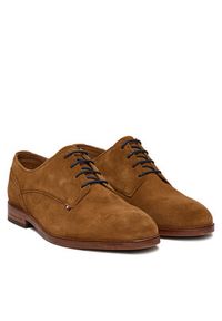 TOMMY HILFIGER - Tommy Hilfiger Półbuty Hilfiger Suede Dress Shoe FM0FM05776 Brązowy. Kolor: brązowy. Materiał: zamsz, skóra #6