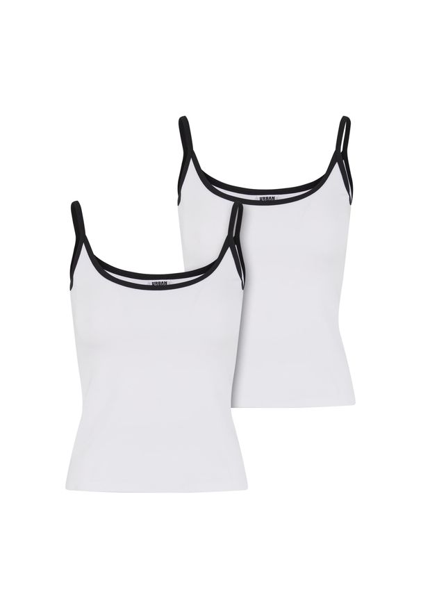 Damski tank top Urban Classics Contrast Basic (x2). Okazja: na co dzień. Kolor: czarny, wielokolorowy, biały. Styl: casual, elegancki