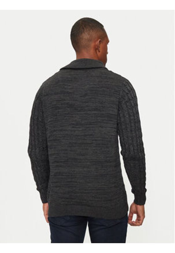 INDICODE Sweter Rufus 35-026 Szary Regular Fit. Kolor: szary. Materiał: bawełna