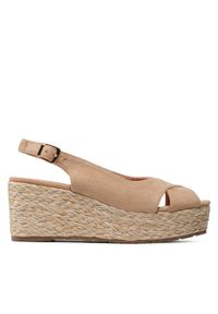 Jenny Fairy Espadryle TS5249-01 Beżowy. Kolor: beżowy. Materiał: materiał