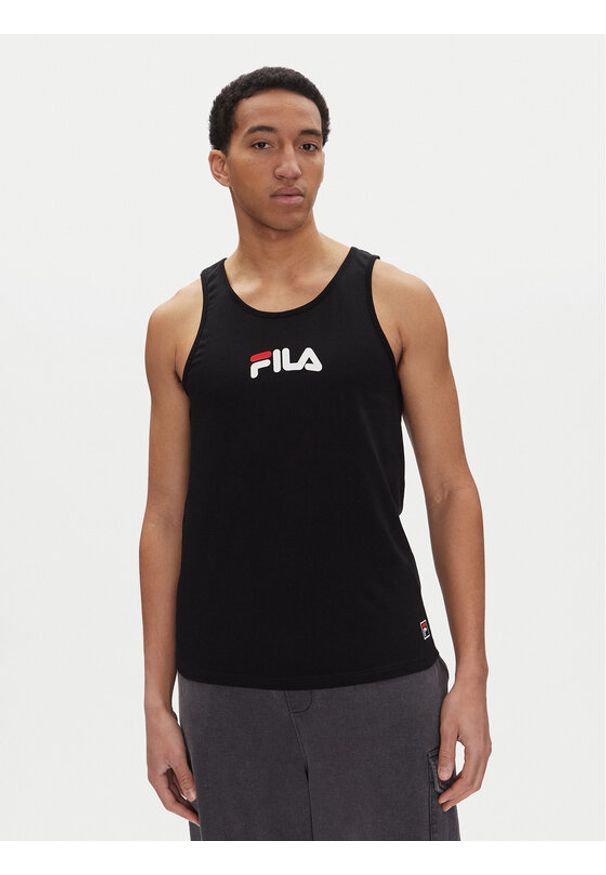 Fila Tank top Lirey FAM0919 Czarny Slim Fit. Kolor: czarny. Materiał: bawełna