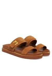 Steve Madden Klapki Take-TWO 11005321 Brązowy. Kolor: brązowy. Materiał: skóra, zamsz #2