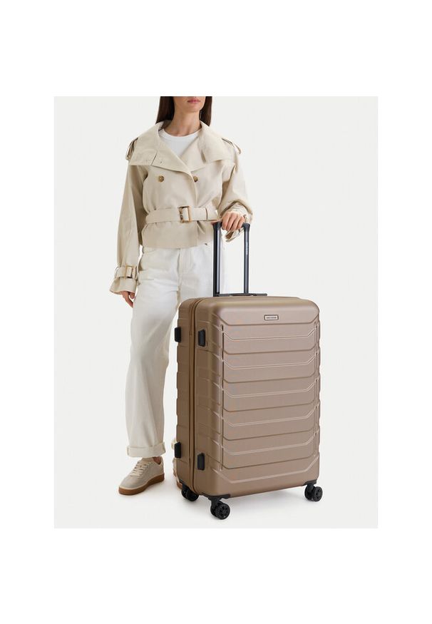 Gino Rossi - Walizka duża GINO ROSSI. Kolor: złoty