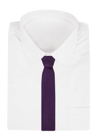 Męski Krawat Alties - Ciemny Fiolet, Delikatny Mikrowzór Tkaniny. Materiał: tkanina. Styl: wizytowy, elegancki #3