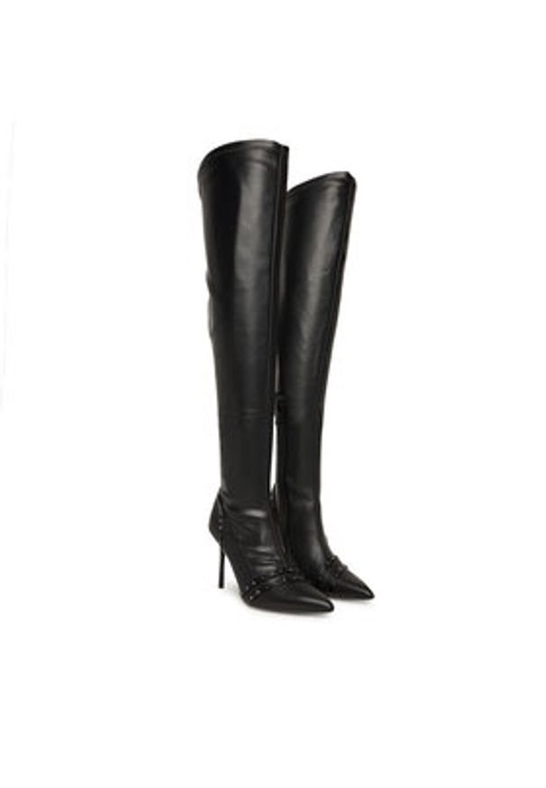Karl Lagerfeld - KARL LAGERFELD Kozaki KL30987 Czarny. Kolor: czarny. Materiał: skóra