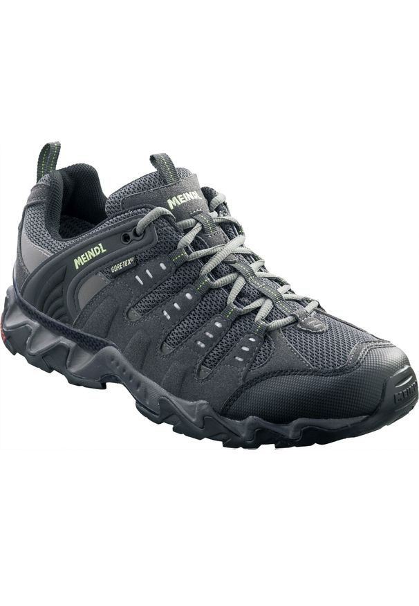 MEINDL - Buty trekkingowe Meindl Respond GTX. Kolor: szary, żółty, brązowy, wielokolorowy. Materiał: skóra. Technologia: Gore-Tex. Sport: turystyka piesza