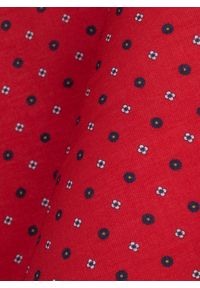 Pako Lorente - PAKO LORENTE – Czerwona poszetka w mikrowzór. Kolor: czerwony. Materiał: bawełna #3