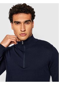 Selected Homme Sweter Berg 16074687 Granatowy Regular Fit. Kolor: niebieski. Materiał: bawełna #4