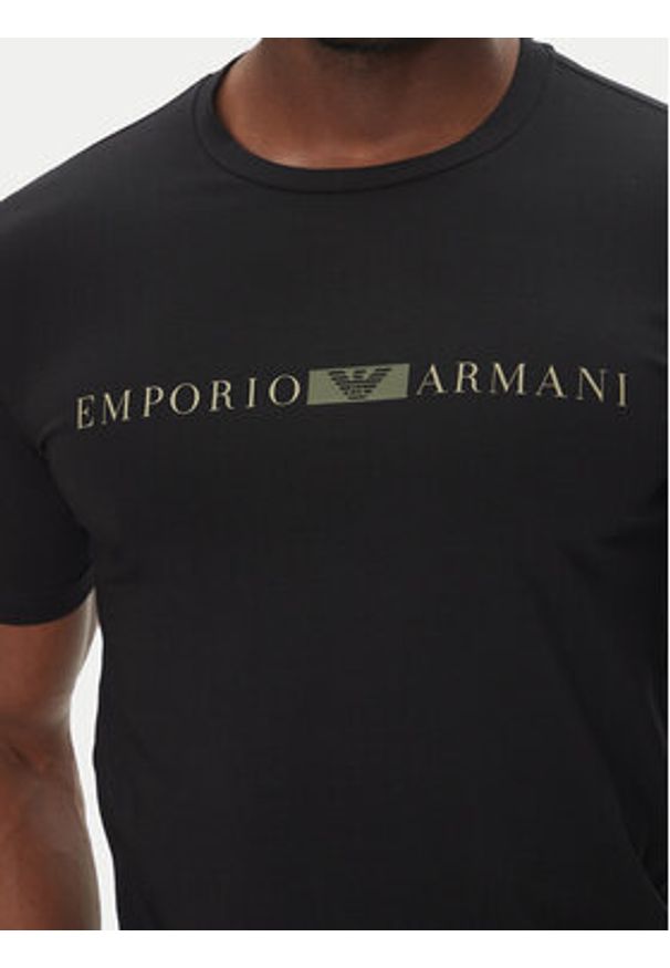 Emporio Armani Underwear T-Shirt EM000379 AF10774 UC001 Czarny Slim Fit. Kolor: czarny. Materiał: bawełna
