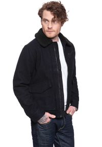 Lee - KURTKA OCIEPLANA LEE 191J WOOL JACKET BLACK L86FLB01. Okazja: na co dzień. Typ kołnierza: bez kaptura. Materiał: wełna, jeans, futro, poliester. Długość rękawa: długi rękaw. Długość: długie. Sezon: wiosna, jesień. Styl: casual, klasyczny, elegancki #10