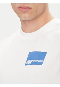 Karl Lagerfeld - KARL LAGERFELD Tank top A2M17053 Biały Relaxed Fit. Typ kołnierza: dekolt w karo. Kolor: biały. Materiał: bawełna