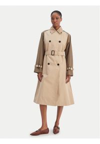 Weekend Max Mara Trencz Canasta 2615021021 Beżowy Relaxed Fit. Kolor: beżowy. Materiał: syntetyk #1