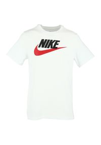 Koszulka sportowa męska Nike Icon Futura. Kolor: biały. Długość rękawa: krótki rękaw. Długość: krótkie