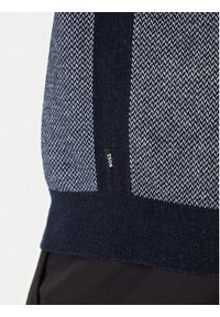 BOSS Sweter H-Hettore 50549976 Granatowy Regular Fit. Kolor: niebieski. Materiał: wełna
