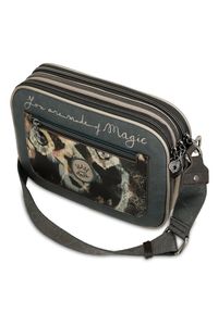 Torebka damska Anekke, mała we wzory zapinana na zamek z regulowanym paskiem, brązowa, 41703-188. Kolor: brązowy. Wzór: motyw z bajki, haft, aplikacja. Dodatki: z haftem, z aplikacjami. Styl: casual #7