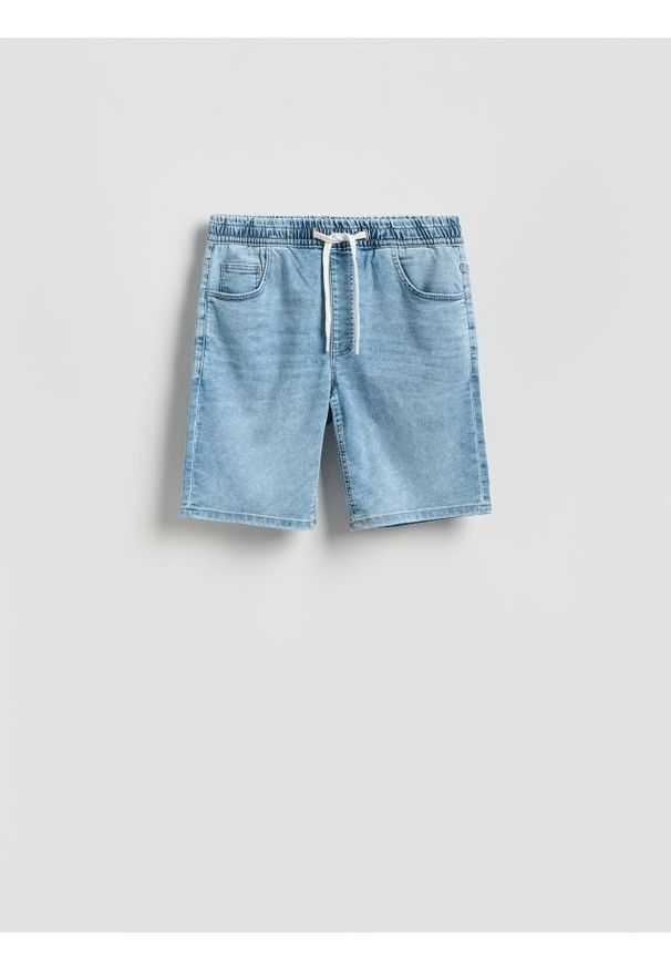 Reserved - Jeansowe szorty jogger - niebieski. Kolor: niebieski. Materiał: jeans