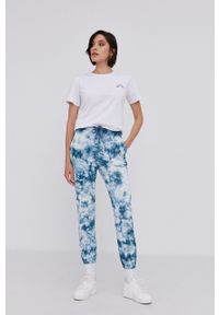 Answear Lab Spodnie damskie wzorzyste. Kolor: niebieski. Materiał: dzianina