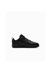 Buty Sportowe Dziecięce Nike Court Borough Low 2 Psv. Okazja: na co dzień. Zapięcie: rzepy. Kolor: czarny. Materiał: skóra. Model: Nike Court. Sport: turystyka piesza