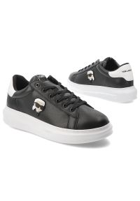 Czarne Sneakersy Karl Lagerfeld Modne Obuwie Męskie Premium. Okazja: na co dzień. Zapięcie: sznurówki. Kolor: czarny. Materiał: skóra #7