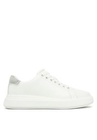 Calvin Klein Sneakersy Cupsole Lace Up - Suede Bt HW0HW02404 Biały. Kolor: biały. Materiał: skóra