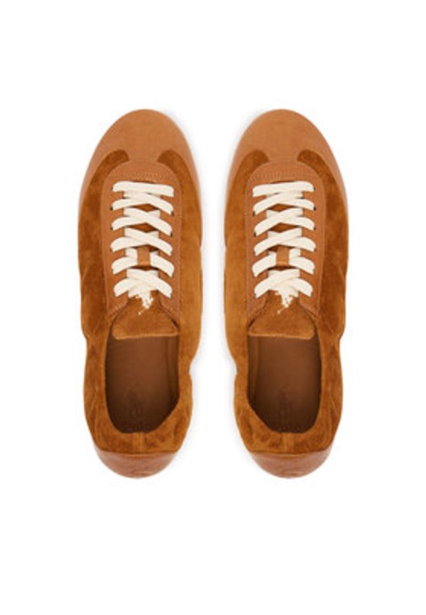 Polo Ralph Lauren Sneakersy Pony 804972893001 Brązowy. Kolor: brązowy. Materiał: zamsz, skóra