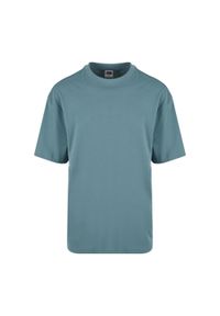 Urban Classics - Koszulka Męska Signature Logo Tall. Kolor: niebieski. Sport: turystyka piesza #1