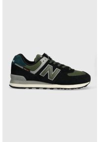 New Balance sneakersy U574KBG kolor czarny. Nosek buta: okrągły. Zapięcie: sznurówki. Kolor: czarny. Materiał: guma. Model: New Balance 574 #1